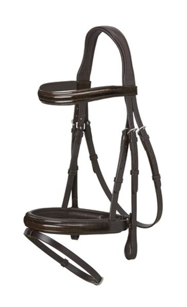 HORSE COMFORT SHIMMER SOFT LEATHER BRIDLE, BROWN